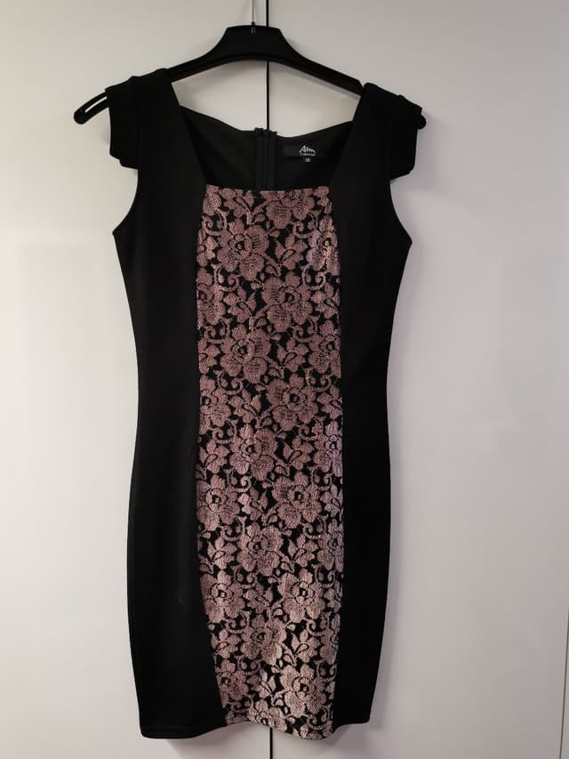 Black/bronze cocktail dress