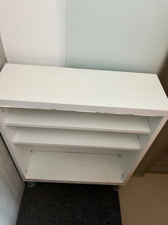 White shelf