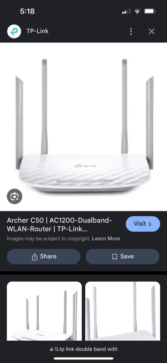 TP Link Dual Router for Wifi