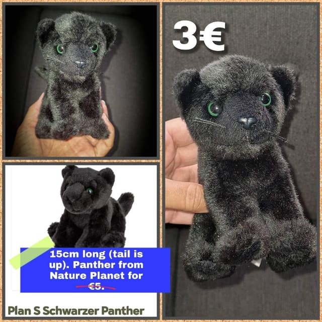Panther from Nature Planet - 15cm - Black