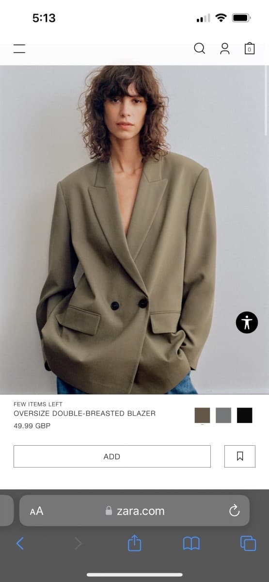 Zara Women’s Green Blazer size x-small