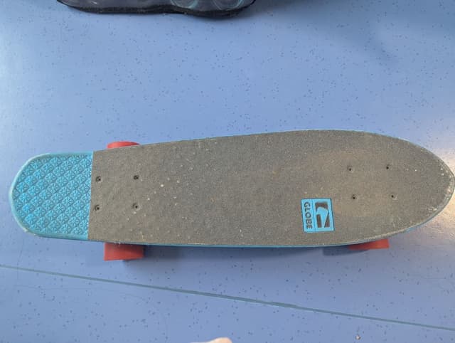 Blue cruise skate board